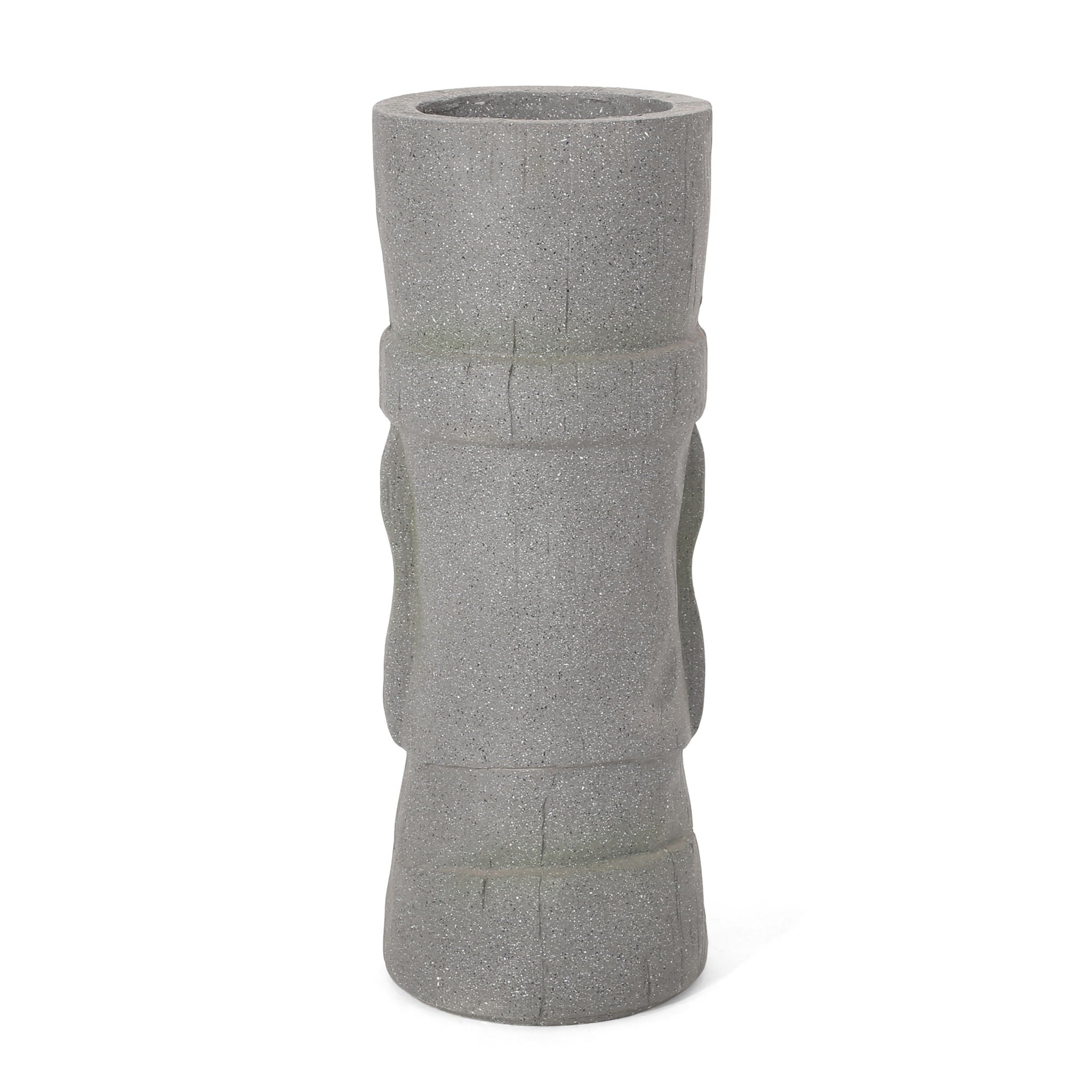 Classic Flower Planter With Magnesium Oxide Material - Stone Gray by HouseOfZazla