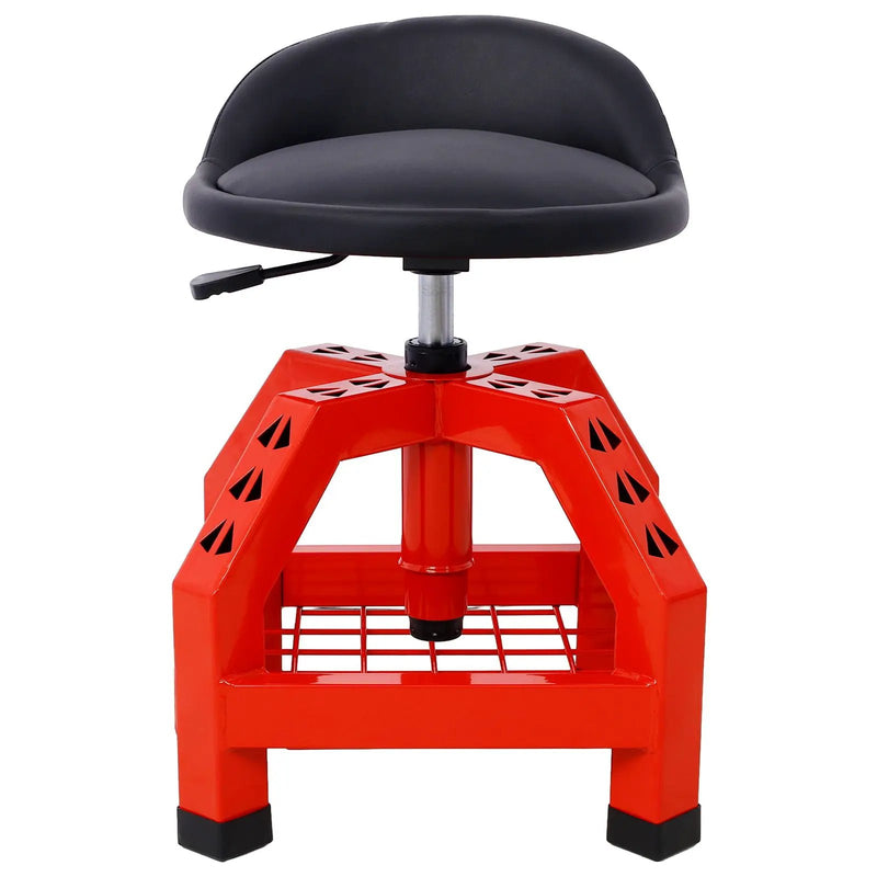 Pneumatic 360 Degree Swivel Stool, Mechanics Rolling Creeper Seat, Heavy Duty Rolling Mechanics Stool, Shop Stool With Casters by HouseOfZazla