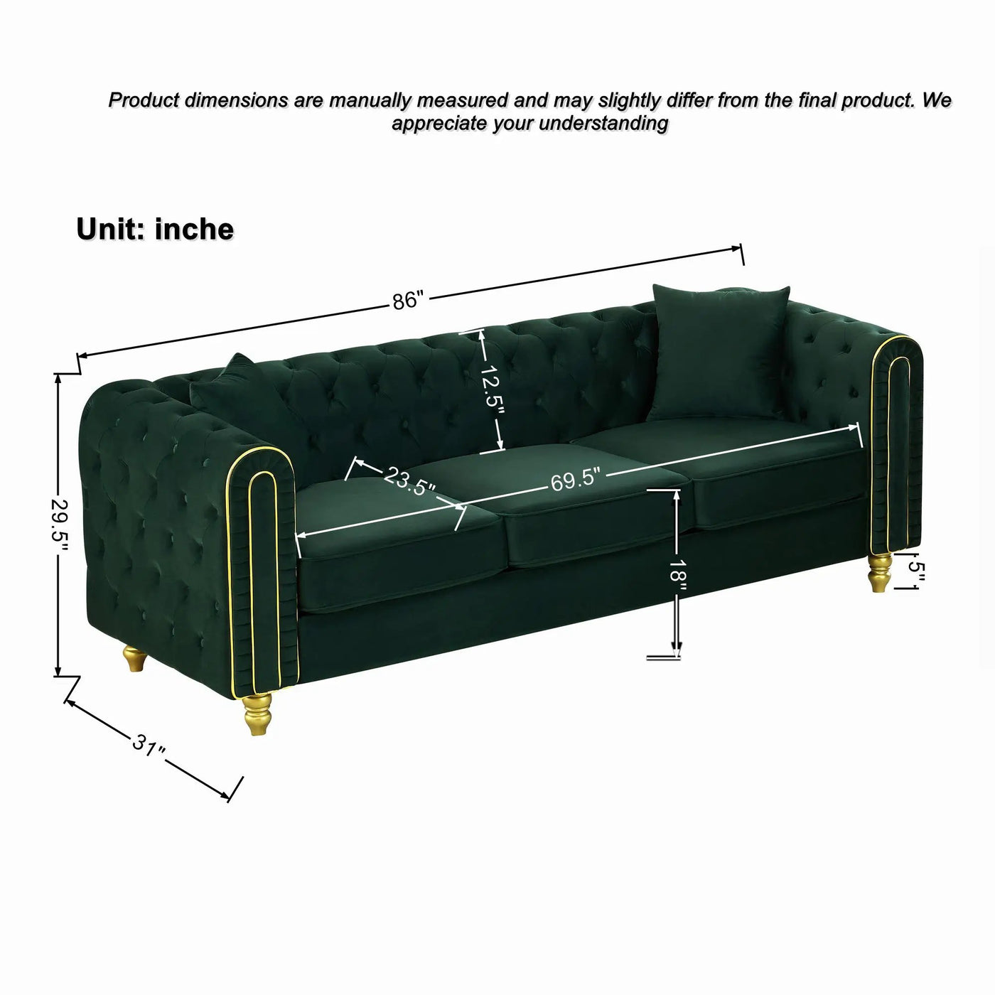 86" Modern Loveseat Sofa by HouseOfZazla