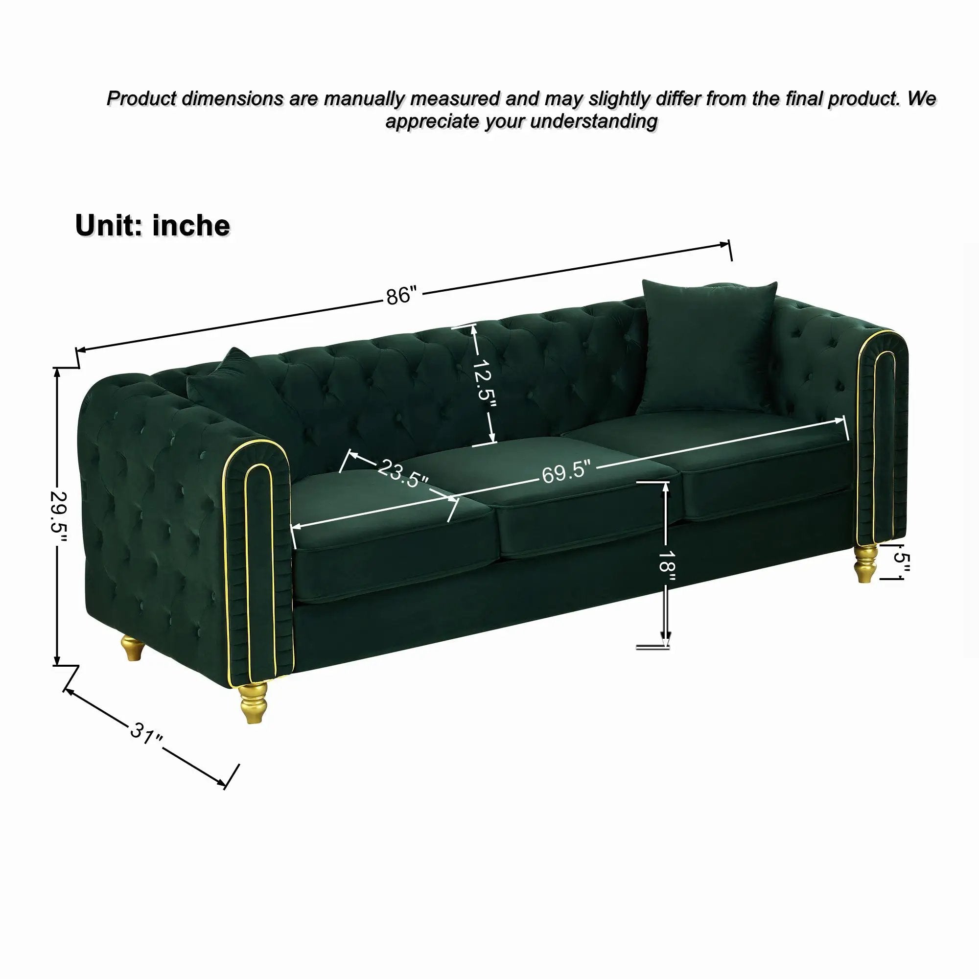 86" Modern Loveseat Sofa by HouseOfZazla