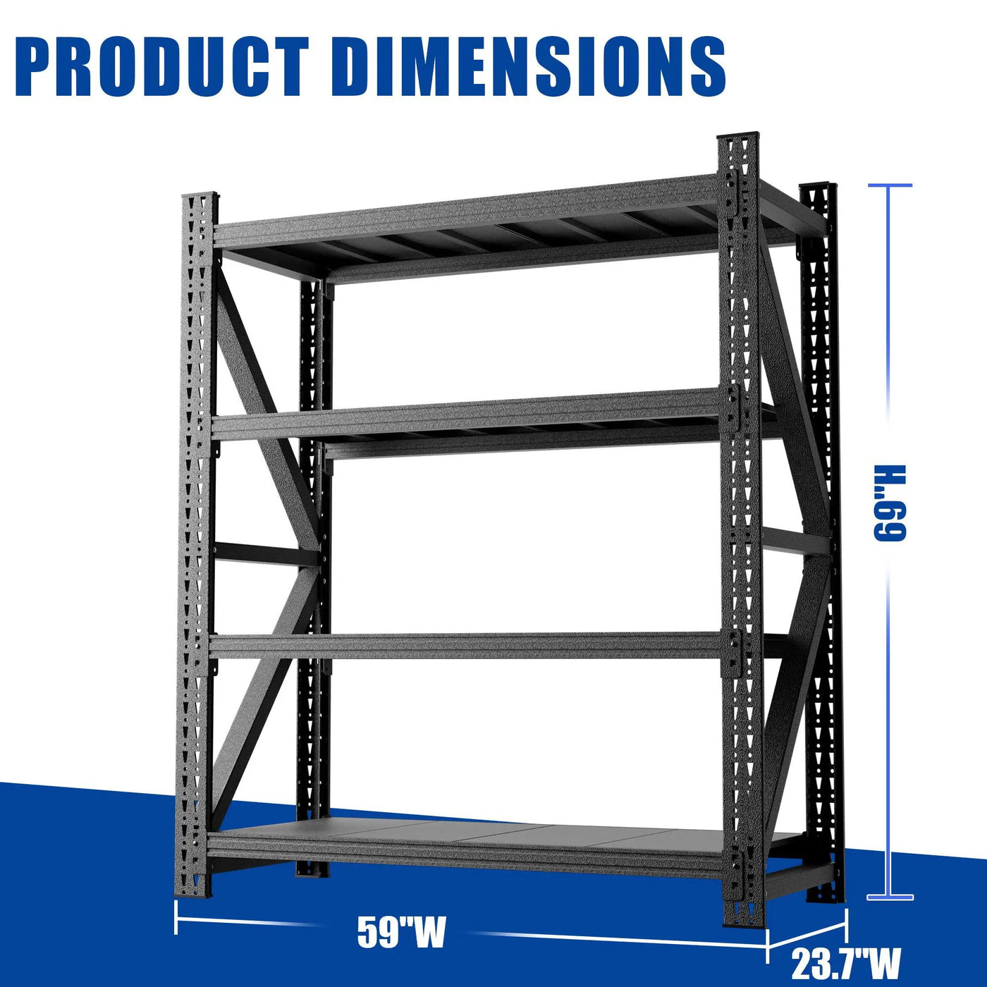 Heavy Duty 4 Shelf Garage Shelving Unit by HouseOfZazla