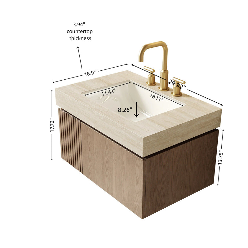 MURI 30" Bathroom Vanity & Sink by HouseOfZazla