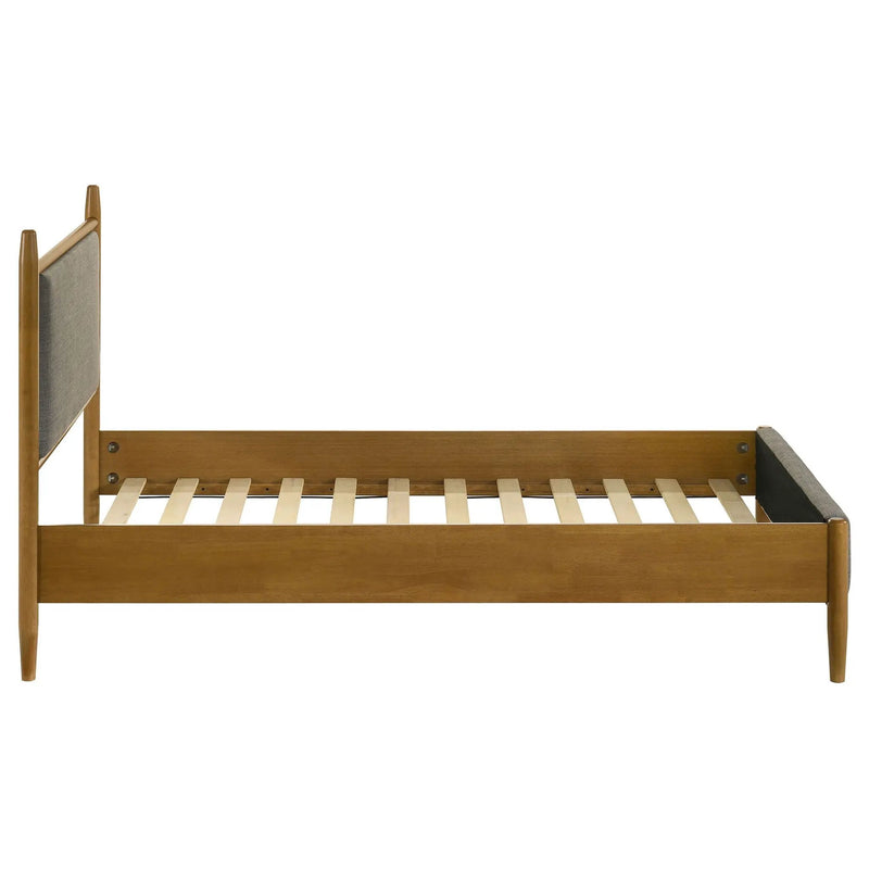 Mason 46-inch Twin Panel Platform Bed Grey and Light Brown by Unique Piece Furniture