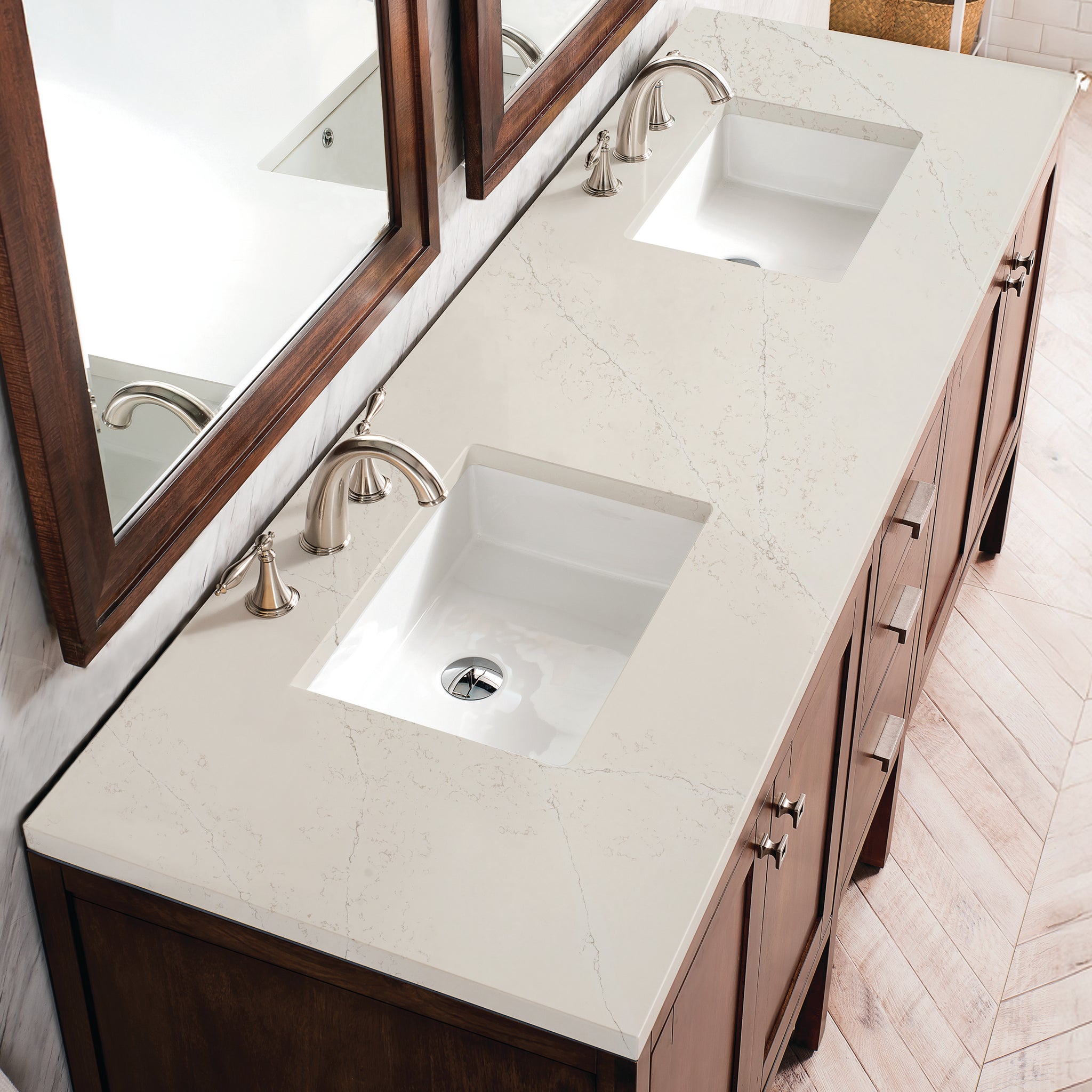 James Martin Addison 72" Double Bathroom Vanity, Mid-Century Acacia, view 27
