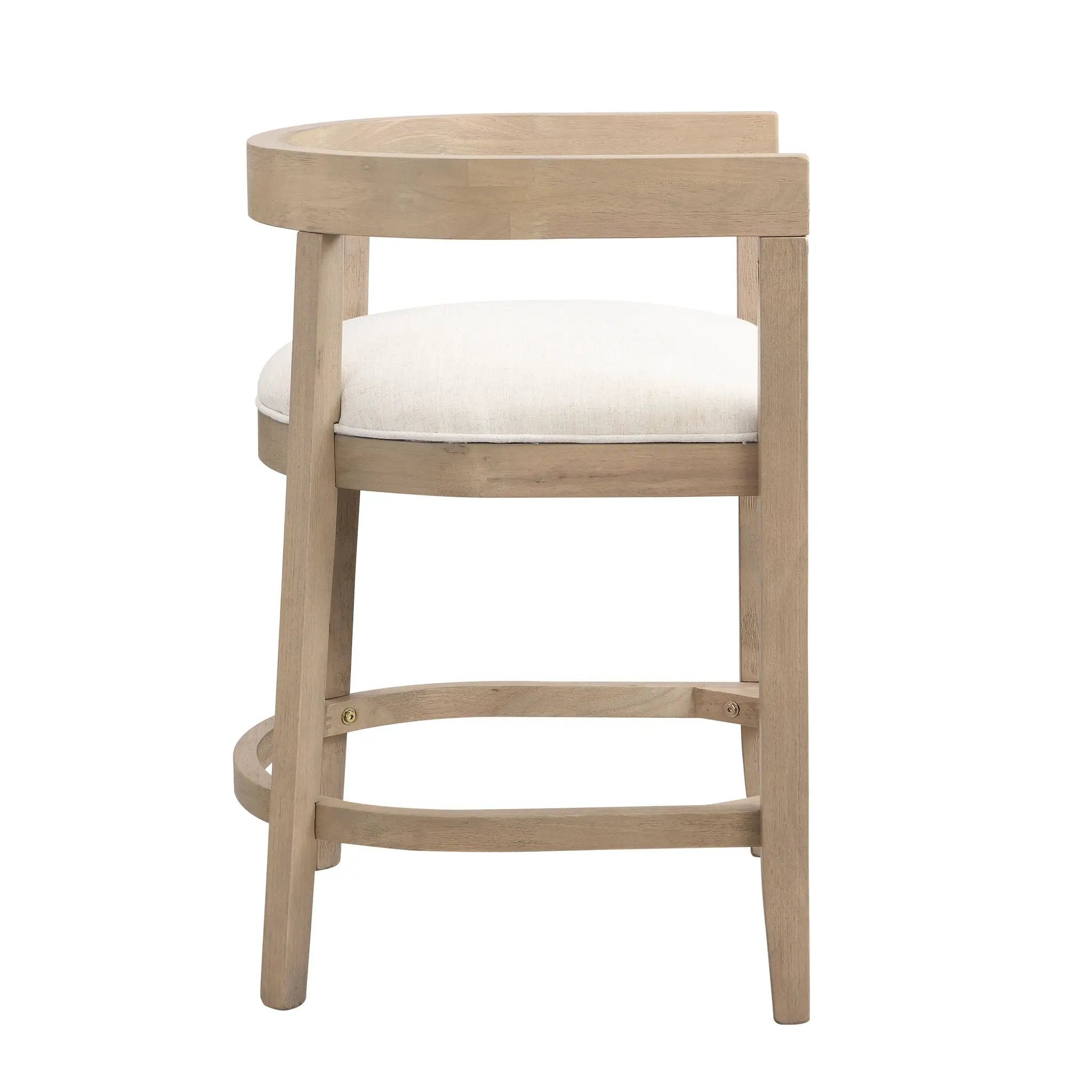 Modern Rubberwood Counter Stool Set With Upholstered Seats by HouseOfZazla