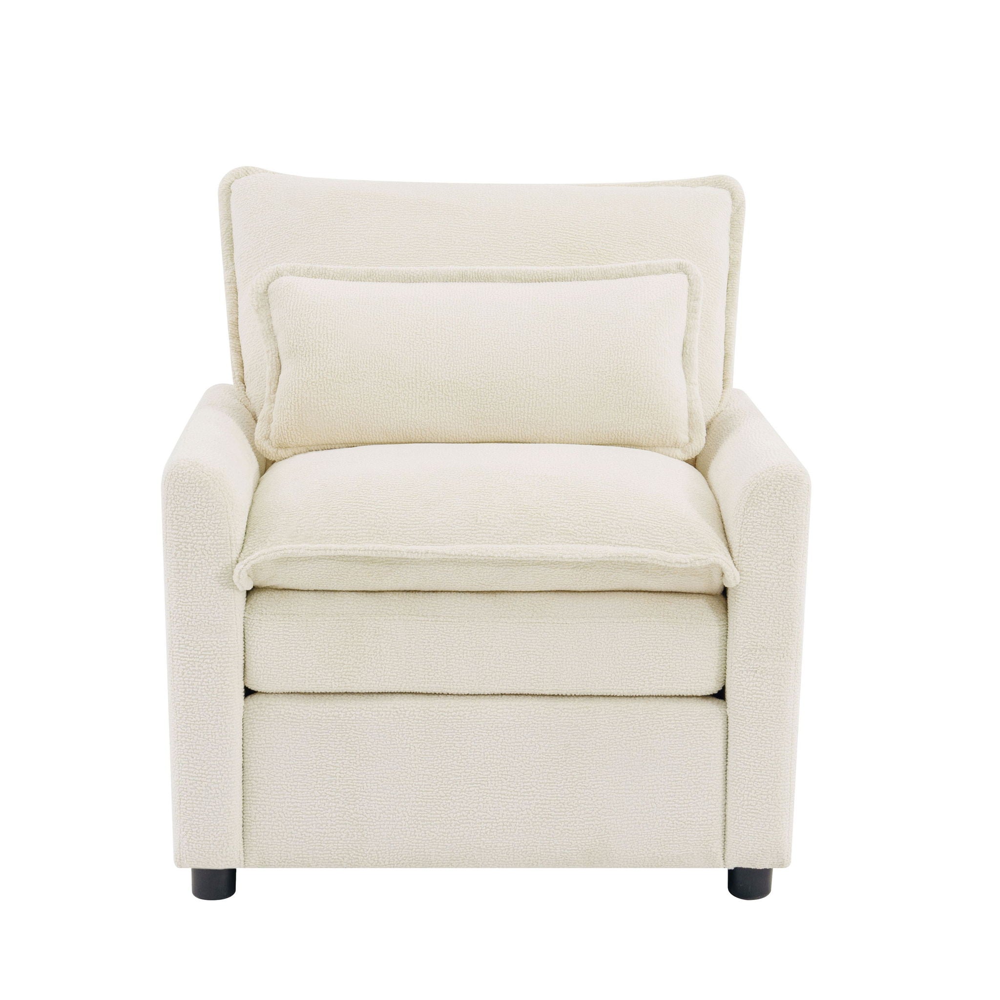 Modern Single Seat Accent Chair With Side Storage Pockets by HouseOfZazla