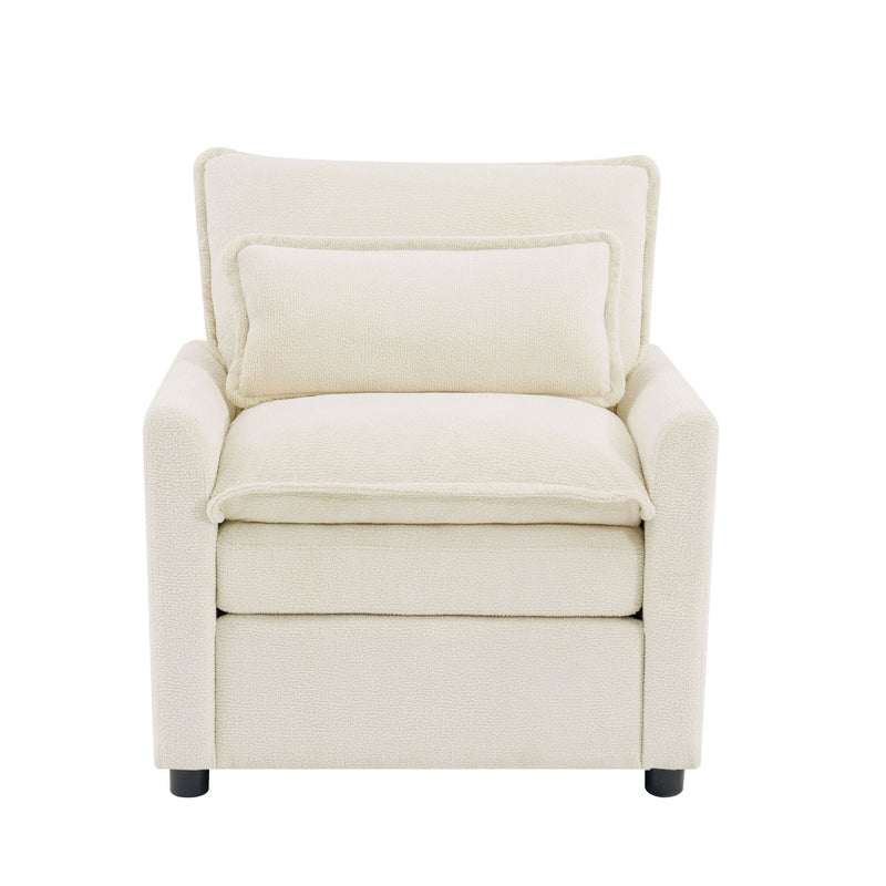 Modern Single Seat Accent Chair With Side Storage Pockets by HouseOfZazla