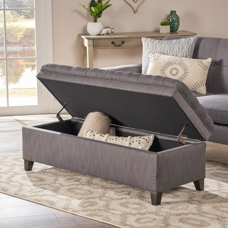 Juliana Storage Ottoman With Birch Legs by HouseOfZazla
