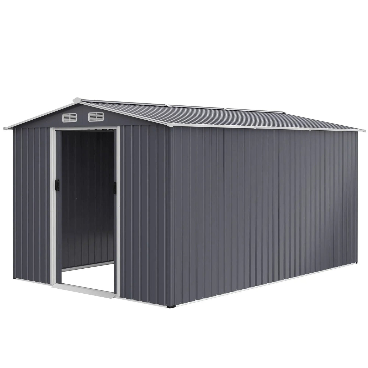Outdoor Storage Shed Large Metal Tool Sheds, Heavy Duty Storage House With Sliding Doors by HouseOfZazla