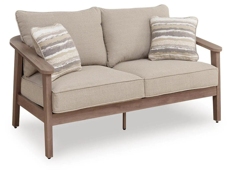 Harmony Headlands - Loveseat With Cushion - Natural / Gray by Unique Piece Furniture
