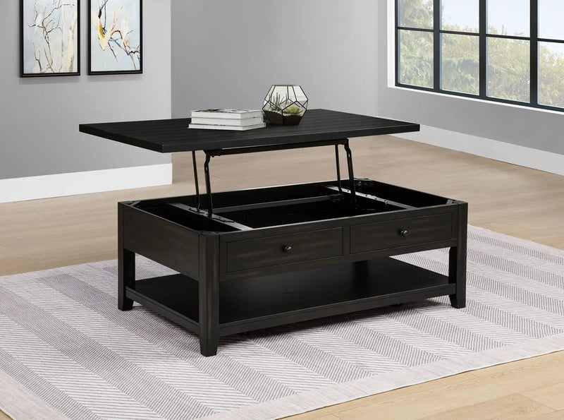 Payne 48-inch Mobile Lift Top Coffee Table Distressed Java by Unique Piece Furniture