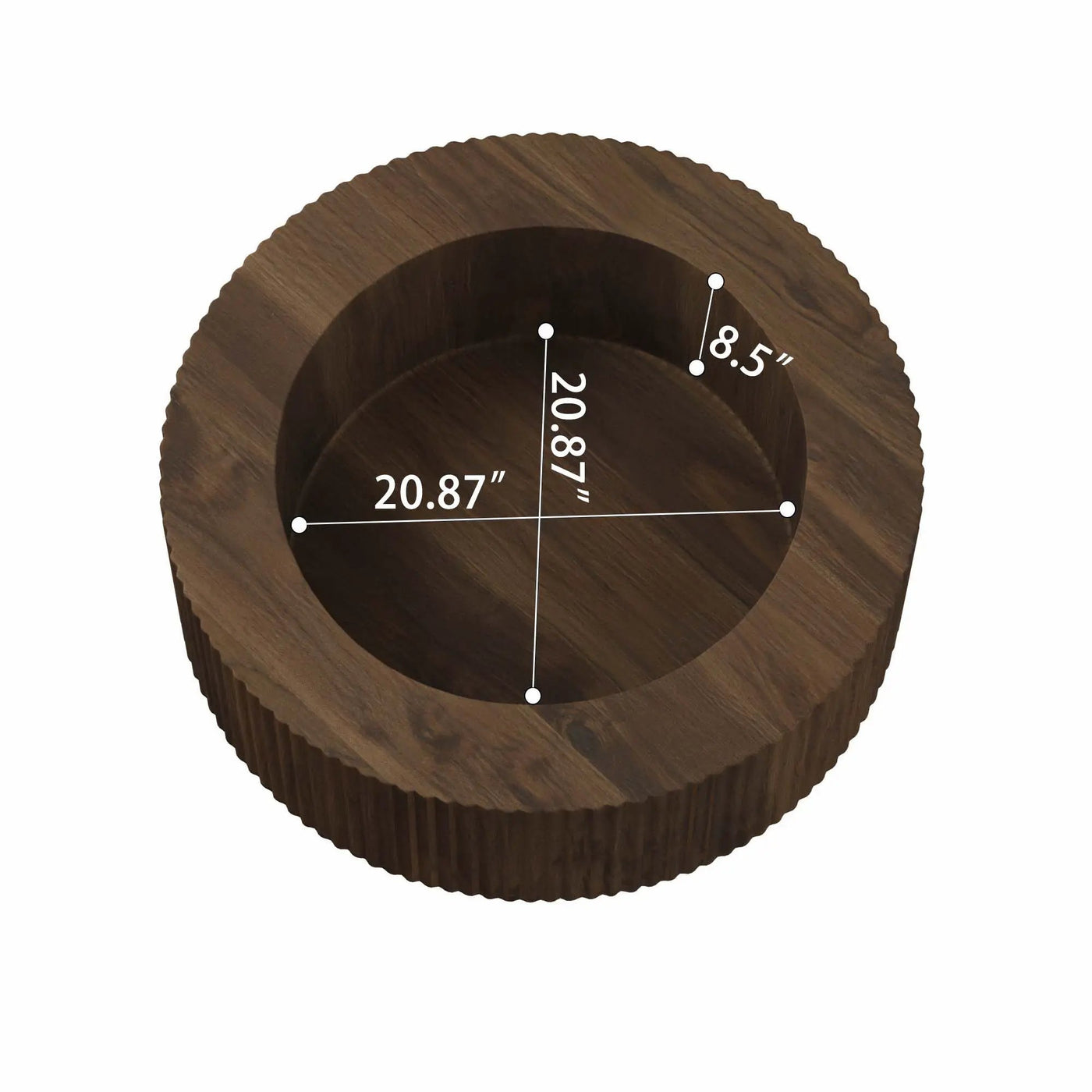 Modern Circular Coffee Table With Stripe Design And Storage Space by HouseOfZazla
