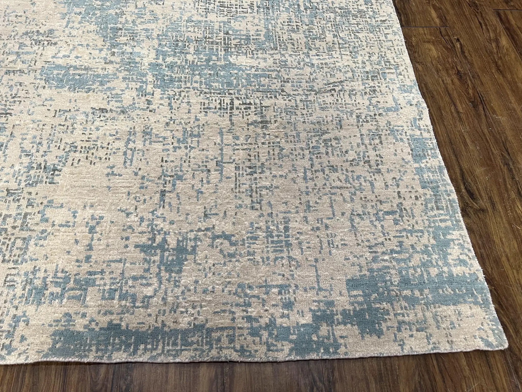 Modern Tibetan Rug 5x8 ft Light Blue and Gray Carpet, Contemporary Wool Rug, Handmade Nepali Rug, Raised Pattern, Tibet Area Rug, Nepal Rug by Jewel Rugs