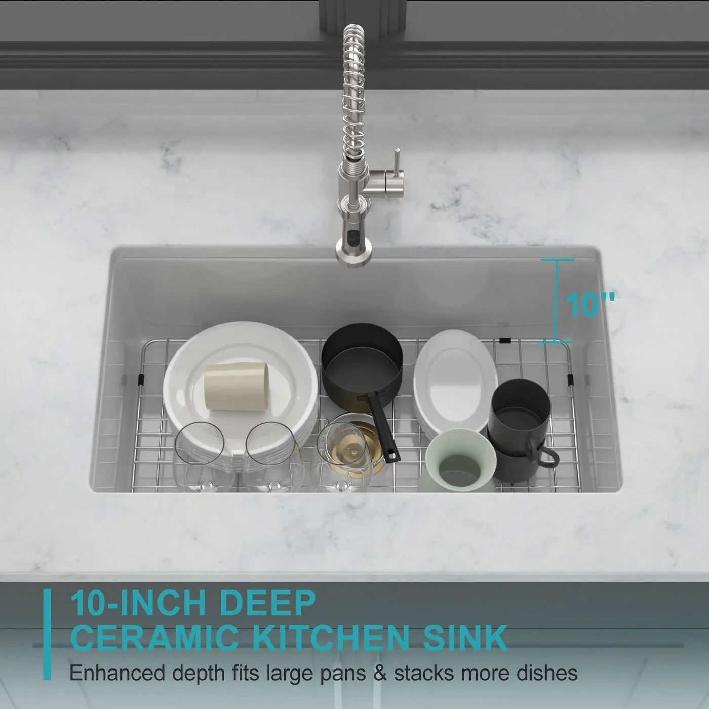 Rectangular Deep Single Bowl Kitchen Sink by HouseOfZazla