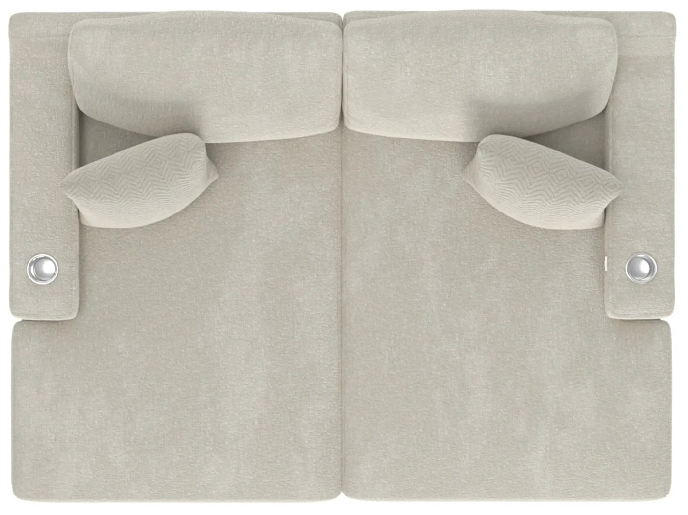 Cozy - 2 Piece Double Wide Chaise With USB Charging Ports by Unique Piece Furniture