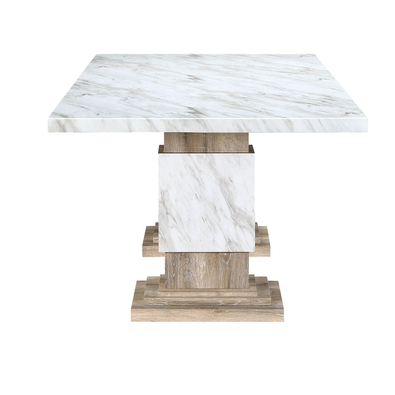 Stacey - Dining Table With Pedestal Base - Beige by Unique Piece Furniture