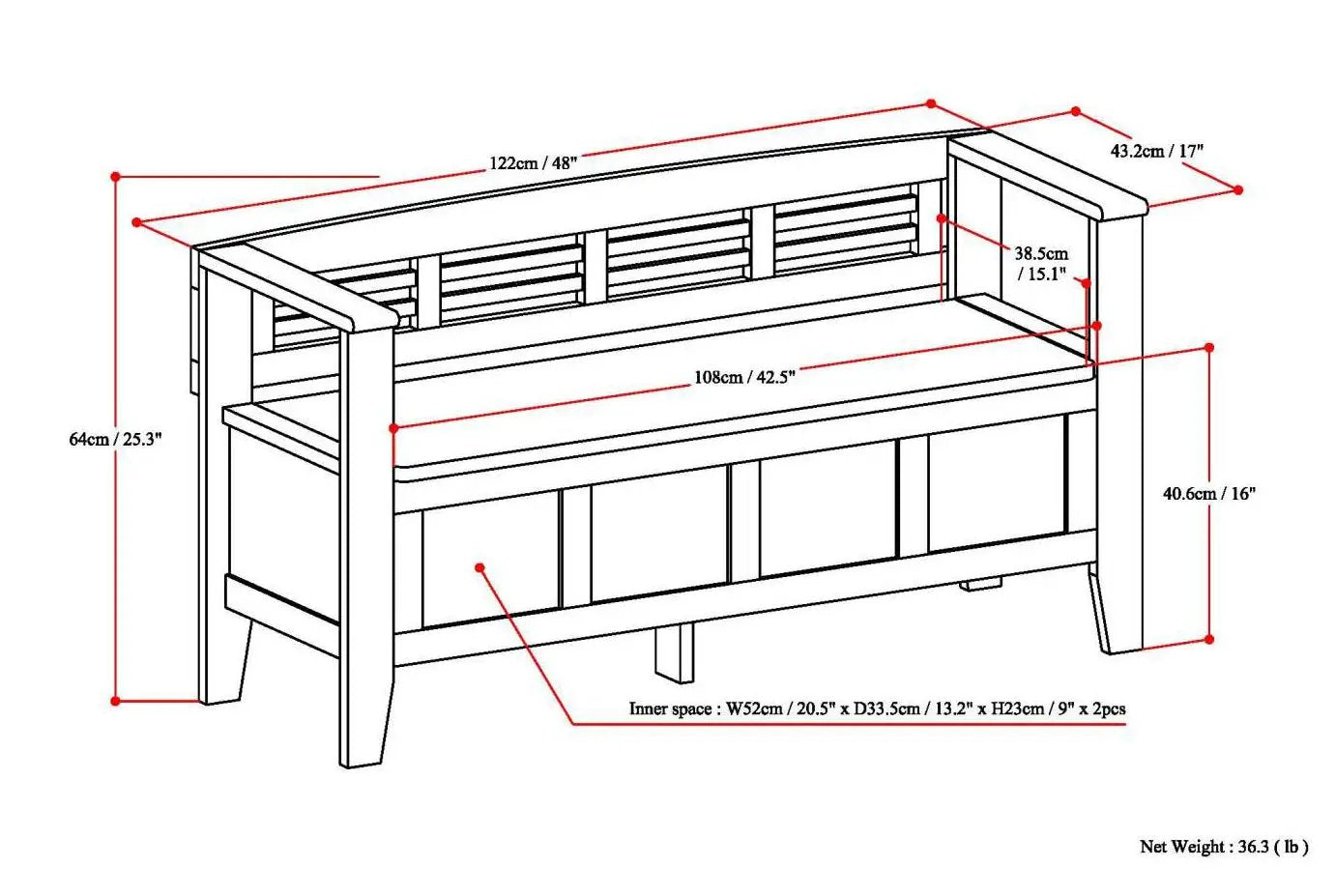 Adams - Entryway Storage Bench - Rustic Natural Aged Brown by Unique Piece Furniture