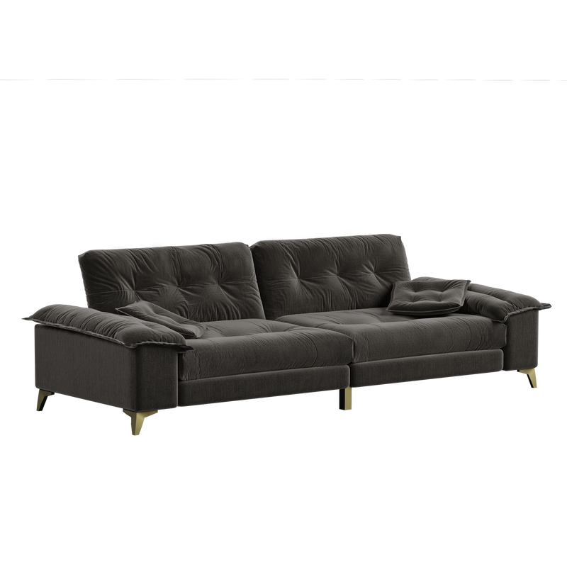 104.7" Modern 4-Seater Cloud Sofa with Wide Flip Armrests by HouseOfZazla