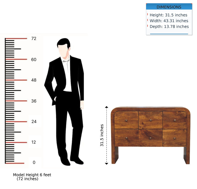 Darcy - 3 Over 3 Drawer Chest - Brown by HouseOfZazla