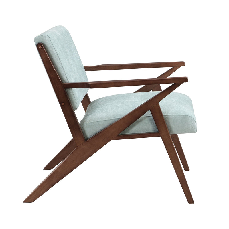 Modern Accent Chair With Plush Cushions, Angled Arm Design - Green by HouseOfZazla