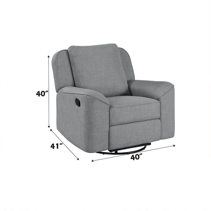 Destiny - Glider Recliner With Swivel - Gray Linen by Unique Piece Furniture