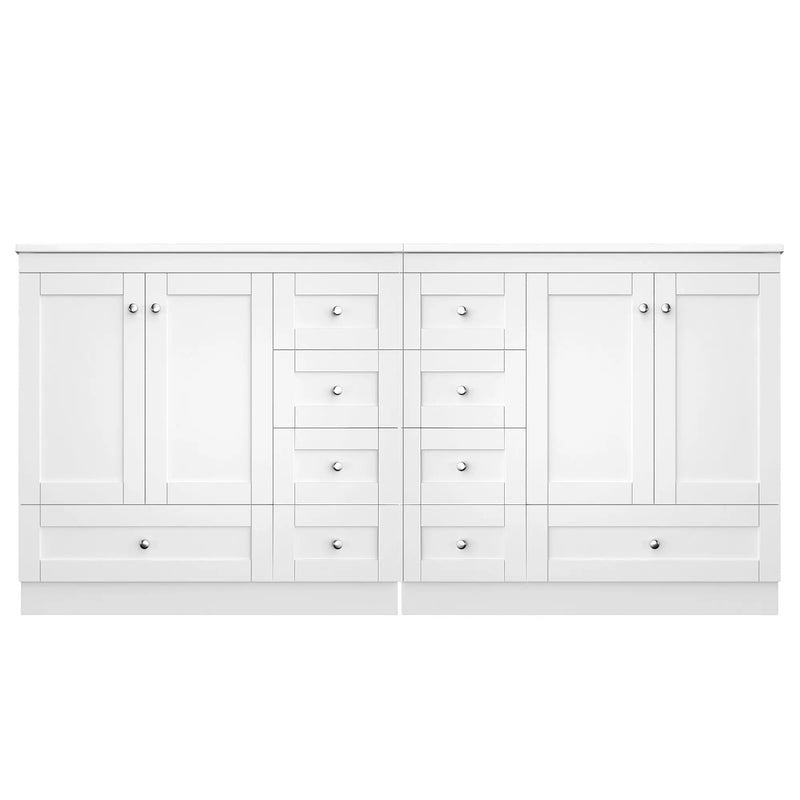 Shaker Free Standing Bathroom Vanity Cabinet & Sink, Soft Close Drawers, Soft Close Doors by Unique Piece Furniture