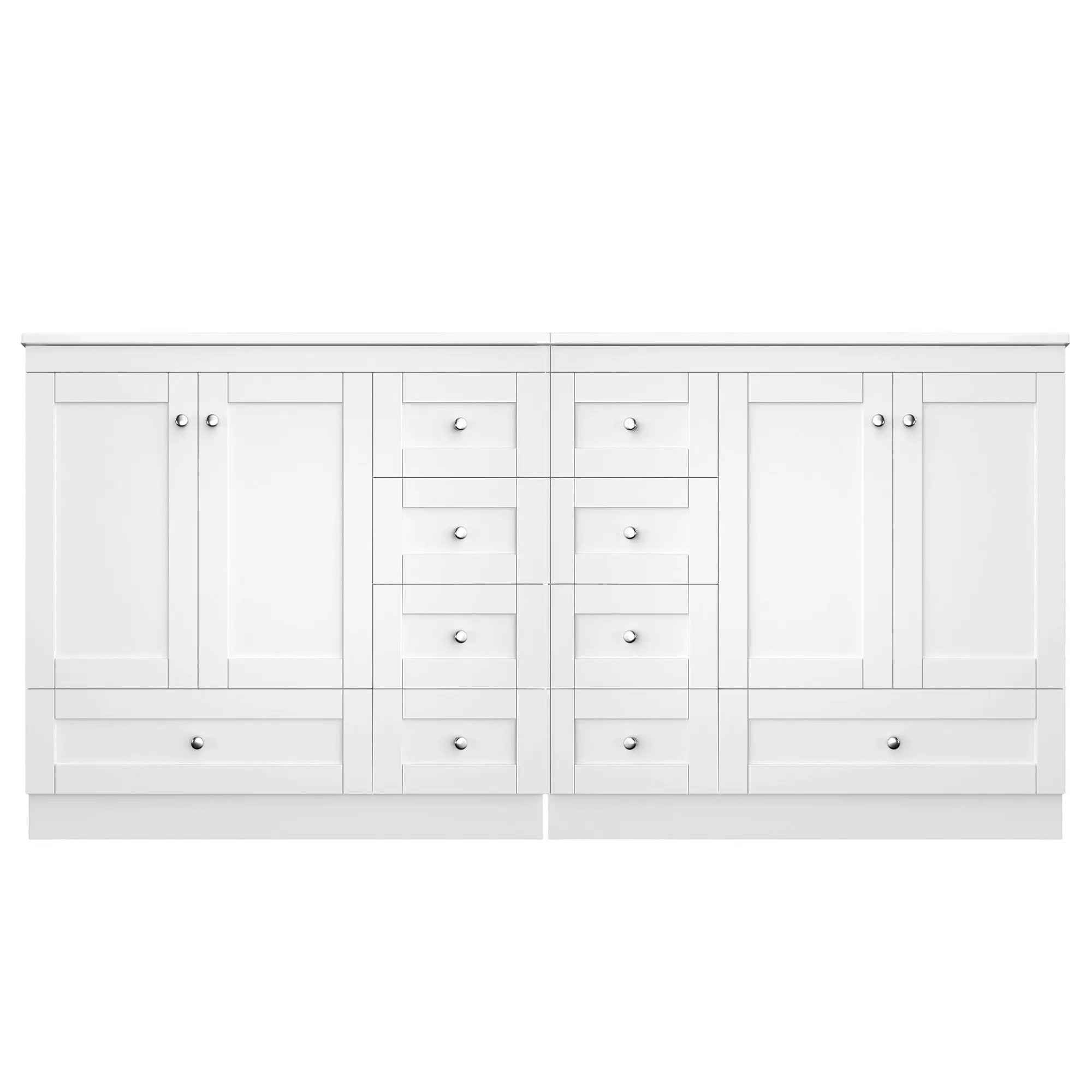 Shaker Free Standing Bathroom Vanity Cabinet & Sink, Soft Close Drawers, Soft Close Doors by HouseOfZazla