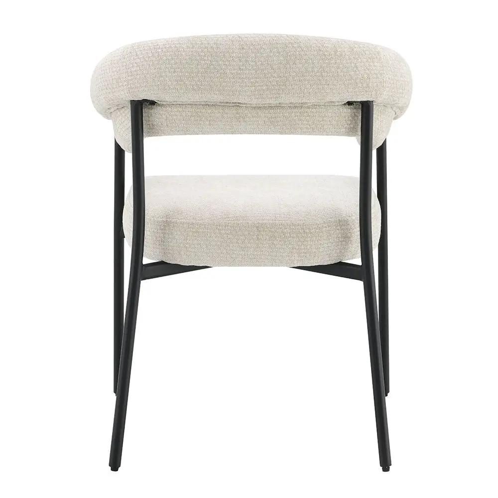 Jirina - Chenille Arm Chair (Set of 2) - Beige & Black by Unique Piece Furniture