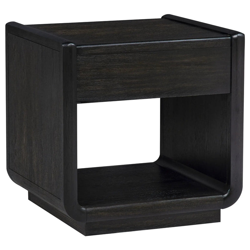 Leandro 3-piece Wood Coffee and End Table Set Burnished Black by Unique Piece Furniture