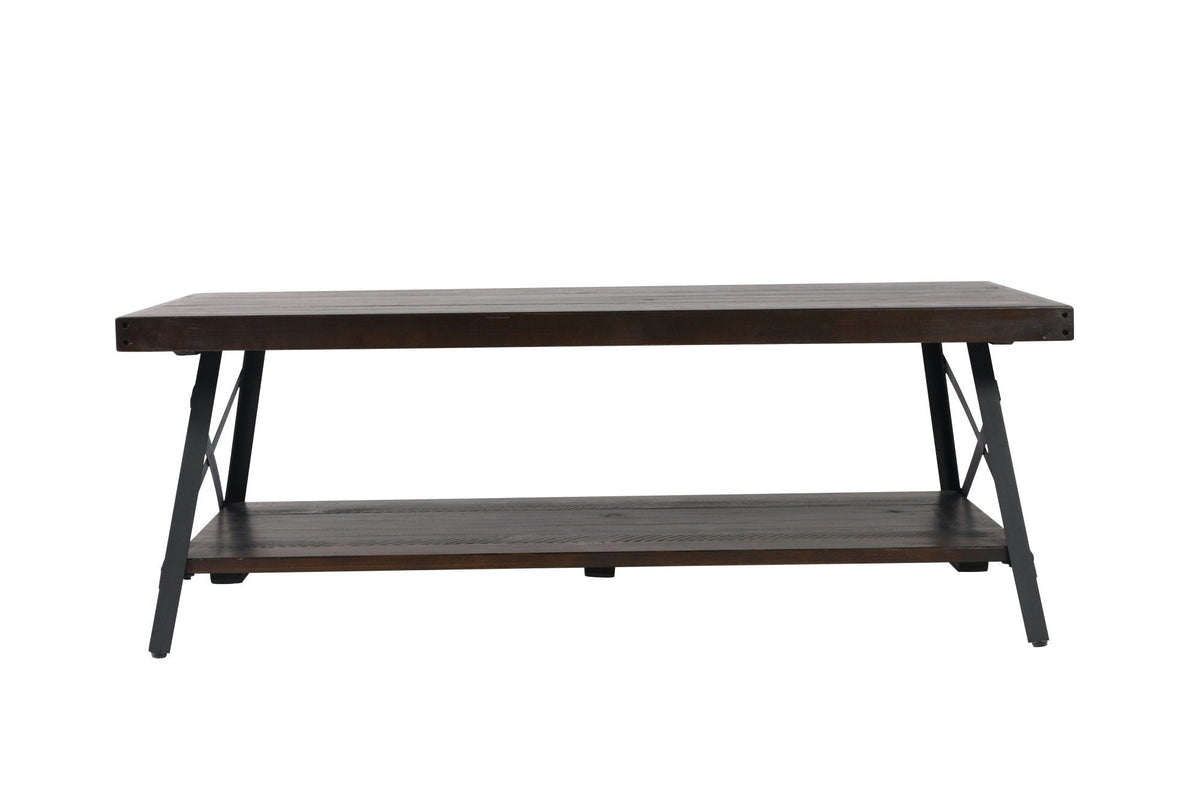 Modern Rustic Style Coffee Table with Spacious Top - Light or Dark Brown, photo 12 of 12