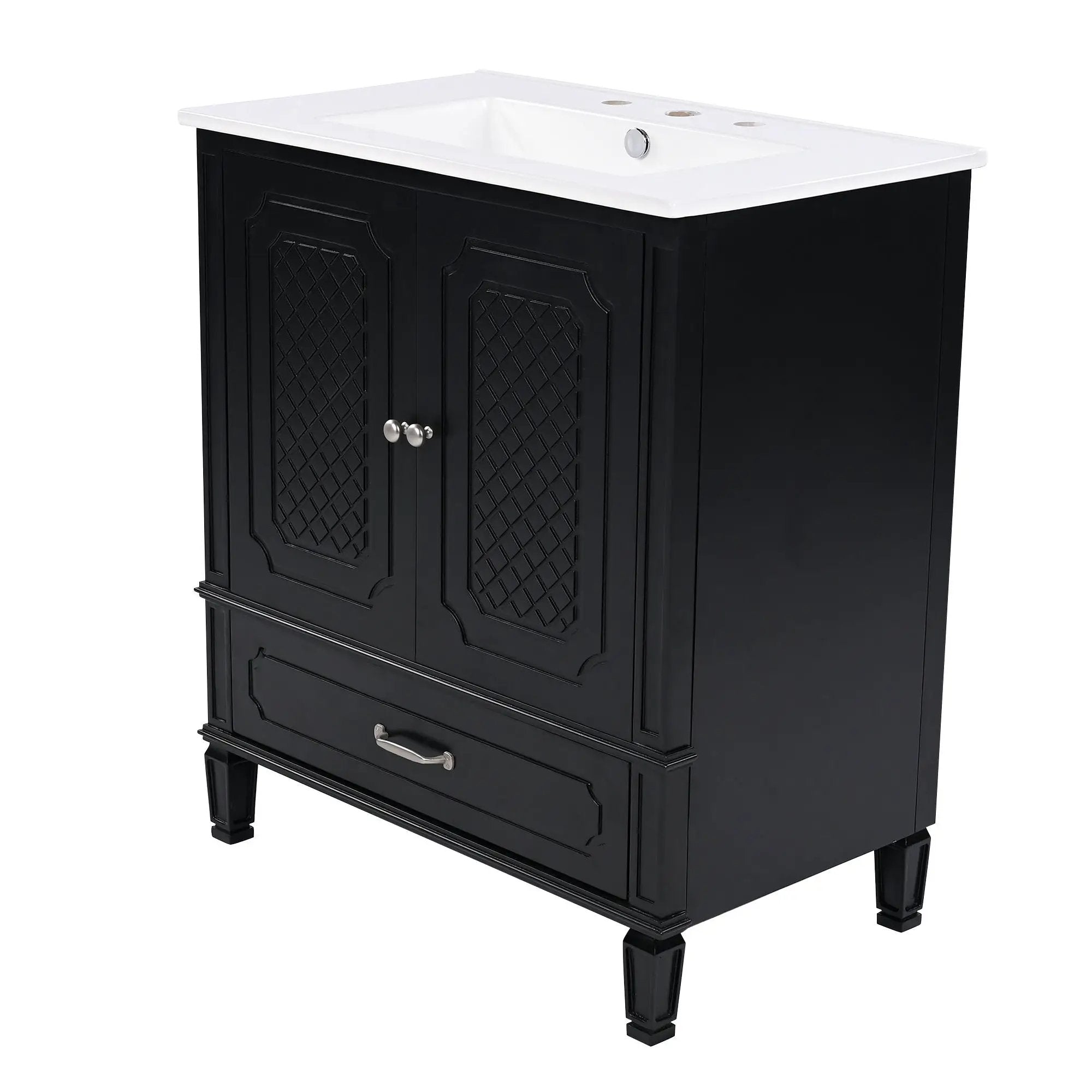 Bathroom Vanity With Sink, Soft Closing Door, Multi Functional Storage by HouseOfZazla