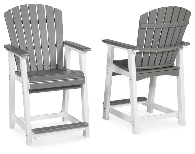 Transville - Barstool (Set of 2) - Gray / White by Unique Piece Furniture