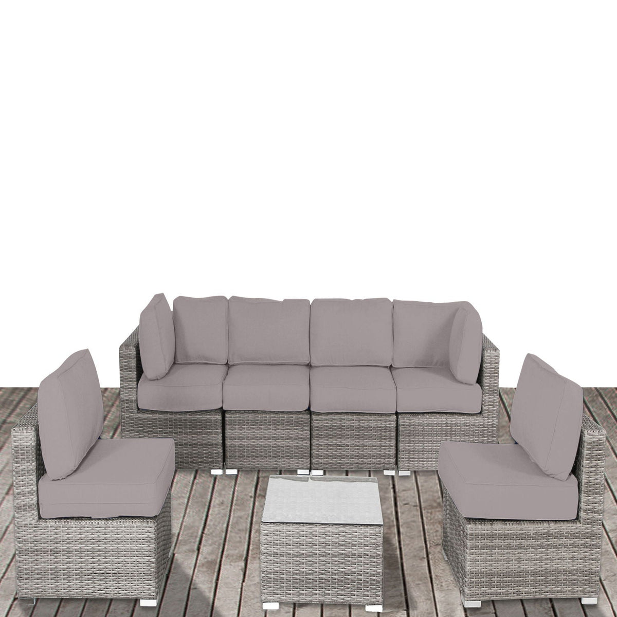 Seating Set With Cushions Handcrafted Wicker Design, photo 28 of 31