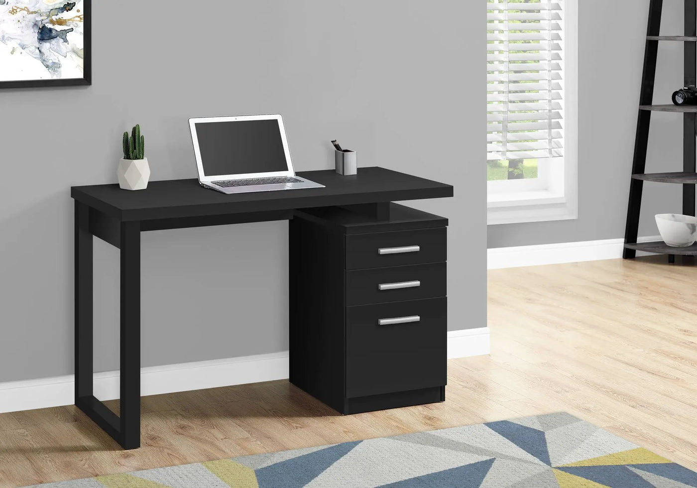 Computer Desk For Home Office Laptop, Left, Right Set - Up, Storage Drawers by Unique Piece Furniture