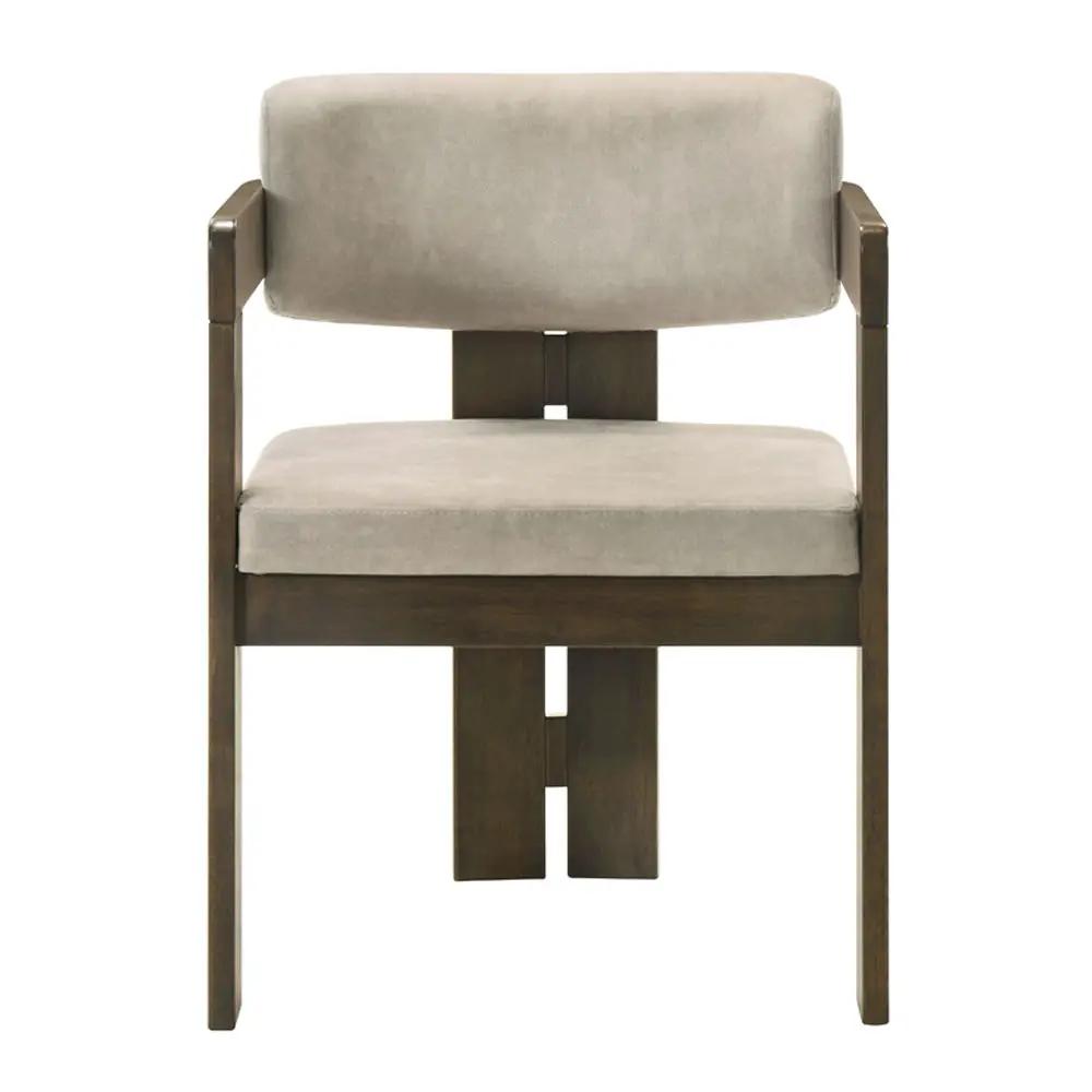 Destin - Side Chair - Light Gray Fabric & Walnut by Unique Piece Furniture