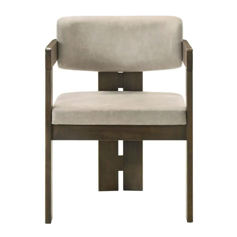 Destin - Side Chair - Light Gray Fabric & Walnut by Unique Piece Furniture