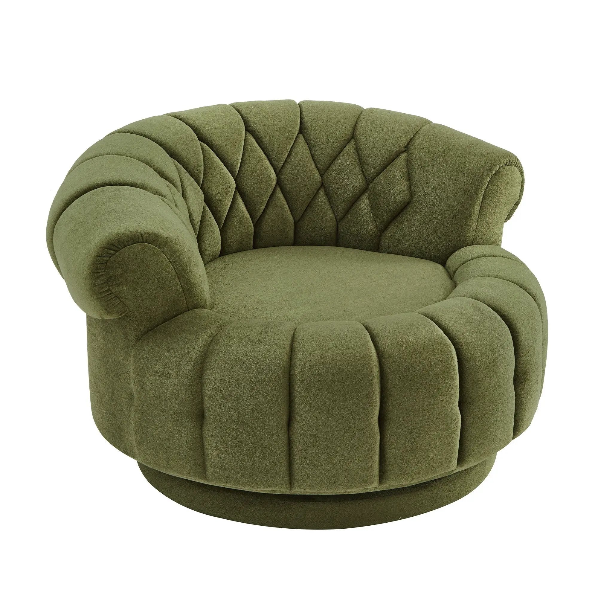 Round Swivel Accent Chair With Rotation by Unique Piece Furniture