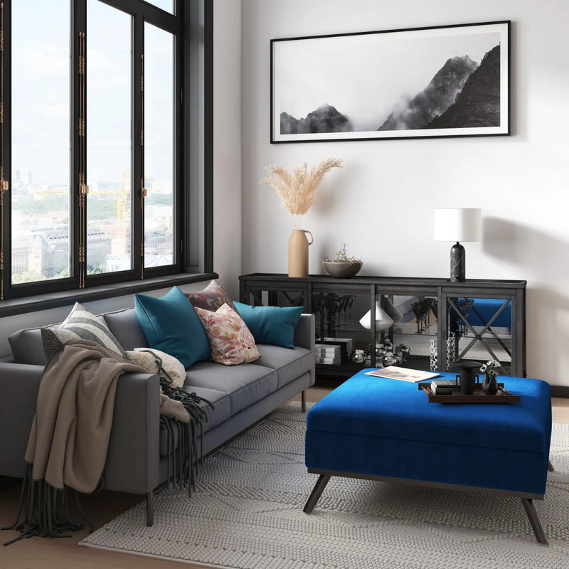 Owen - Multifunctional Square Coffee Table Storage Ottoman by HouseOfZazla