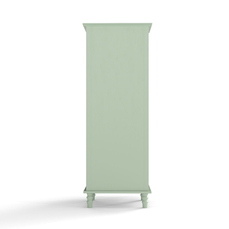 Minimalism Buffet Cabinet With Glass Doors And Double Drawer by HouseOfZazla