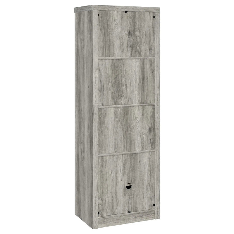 Burke 4-shelf Engineered Wood Media Tower Grey Driftwood by Unique Piece Furniture
