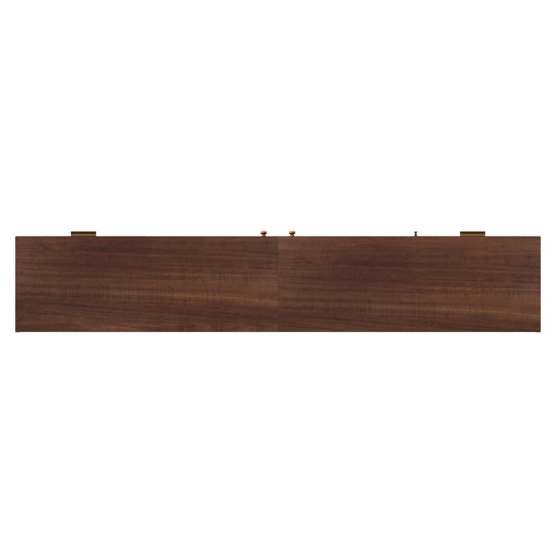 TV Stand For TVs Up To 90", Media Console With App Controlled LED Lights, 2 Drawers & Door Storage - Dark Brown by HouseOfZazla