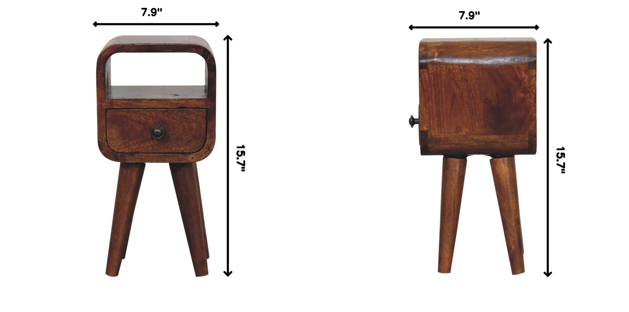 Mini Open Bedside Nightstand by HouseOfZazla