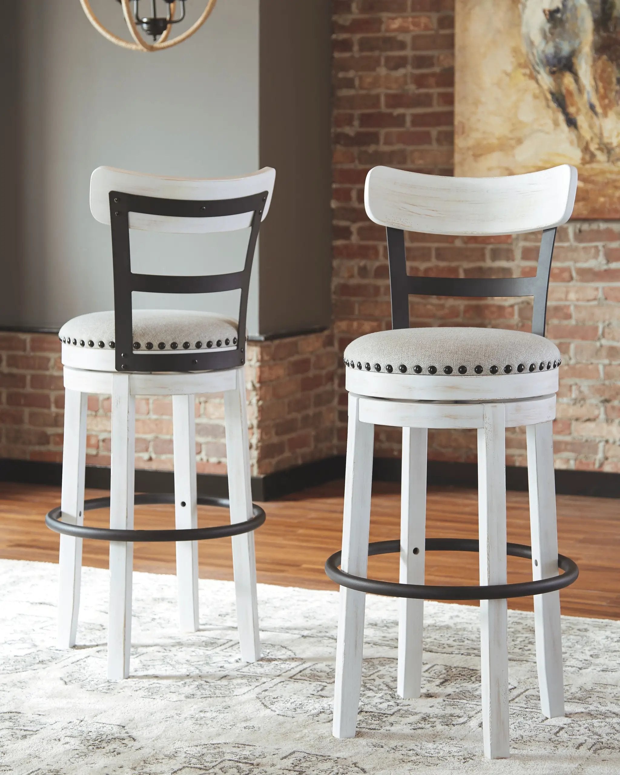 Valebeck - Tall Upholstered Swivel Barstool by Unique Piece Furniture