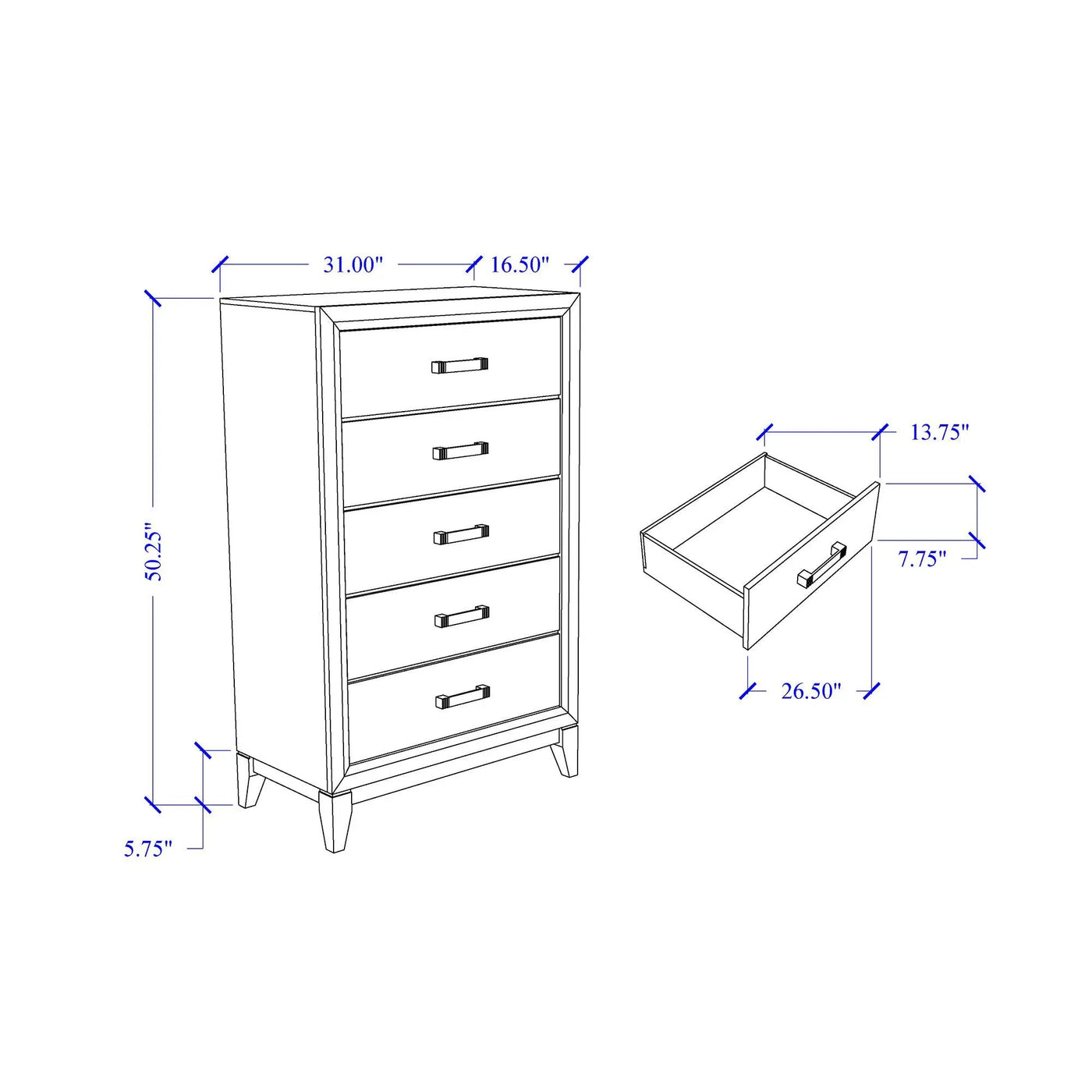 Mirage - 5 Piece Bedroom Set by HouseOfZazla