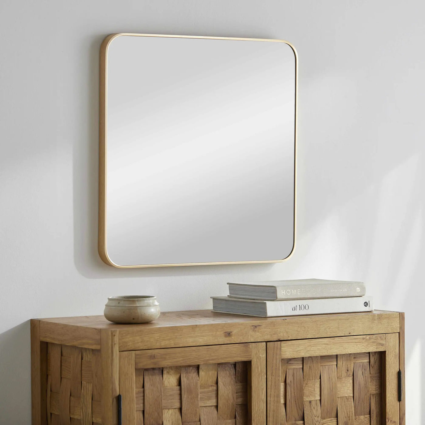 Ockenfels Modern Arched Gold Wall Mirror by Boutique Rugs