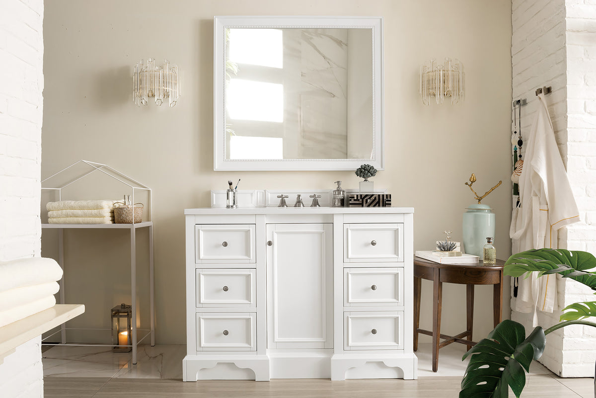 James Martin De Soto 48" Single Bathroom Vanity, Bright White, view 28
