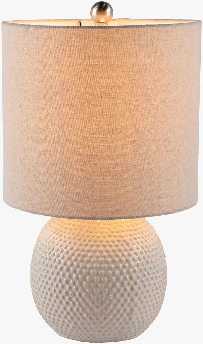 Manaloal Beige Textured Table Lamp by Boutique Rugs