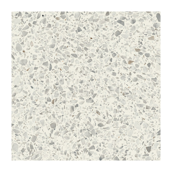 Diamond White Matte Terrazzo Look Porcelain Tiles 24x24