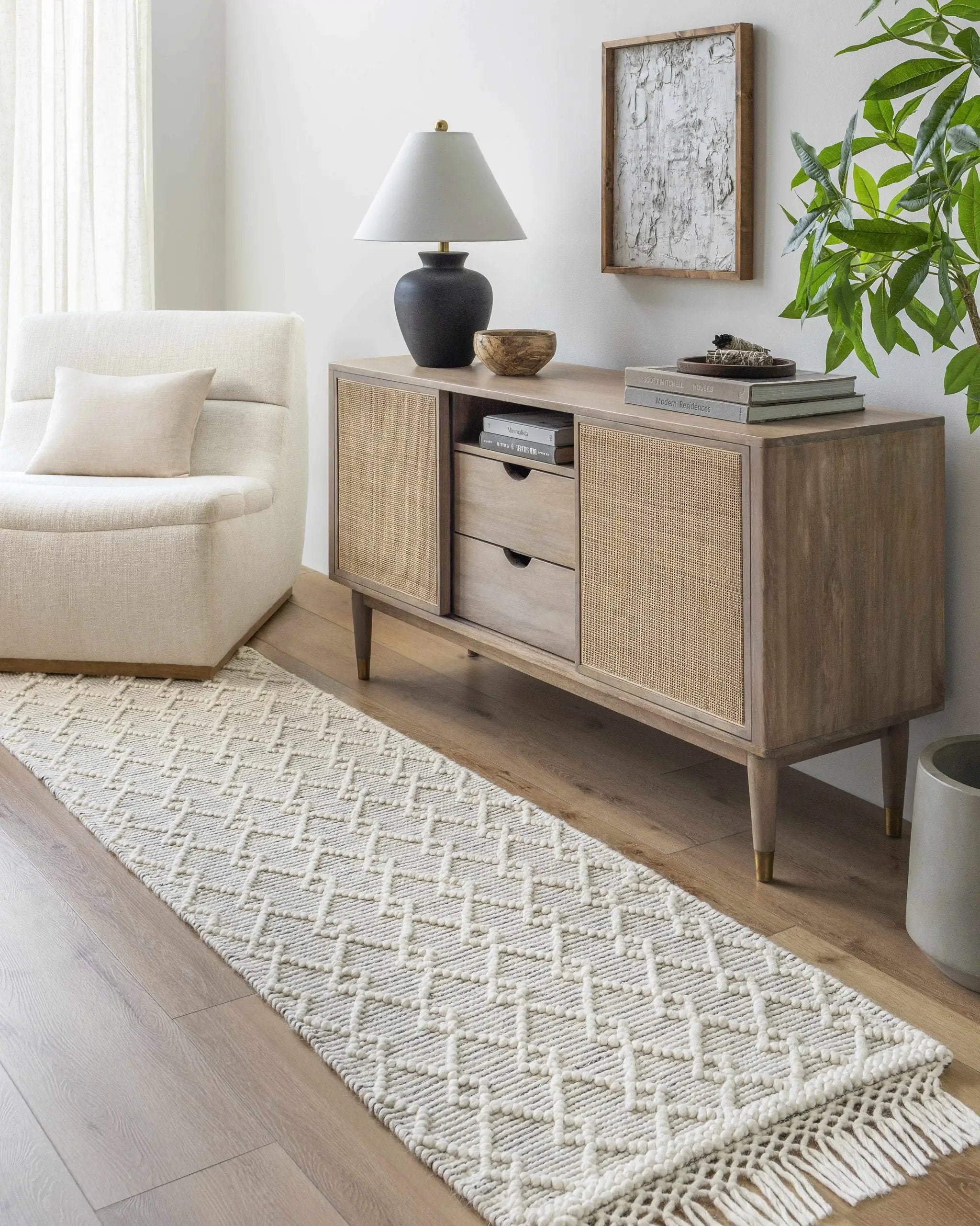 Diata Wool Rug with Tassels - Clearance by Boutique Rugs