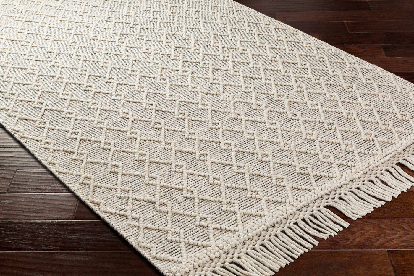 Diata Wool Rug with Tassels - Clearance by Boutique Rugs